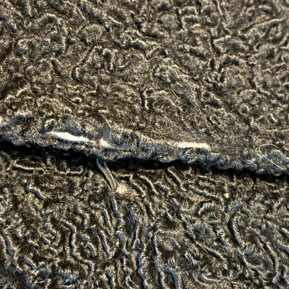 Vintage Renfrew Furs Persian Lamb Coat Black Curly Fur Mink Collar Calgary - Picture 8 of 11